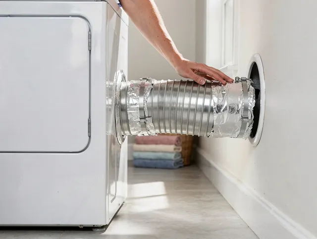 Professional dryer vent hose installation by Stafford Dryer Vent Cleaning in Stafford