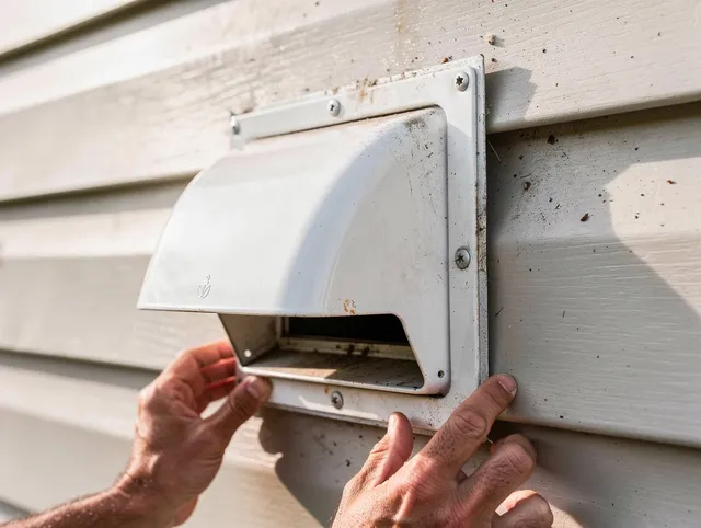 Stafford Dryer Vent Cleaning technician delivering thorough residential dryer vent cleaning service in Stafford